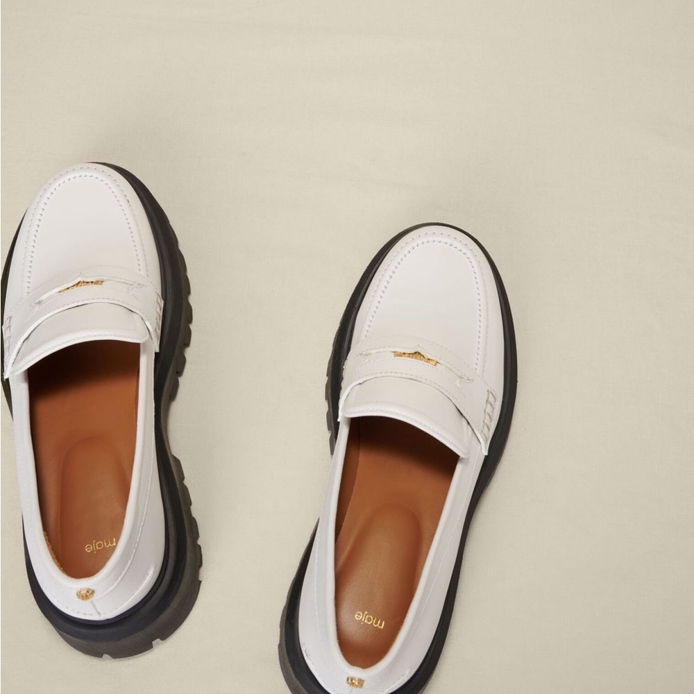 MAJE White Leather Loafers - Brand new in box - CURRENTLY ON SITE FOR $400+ - Picture 5 of 11